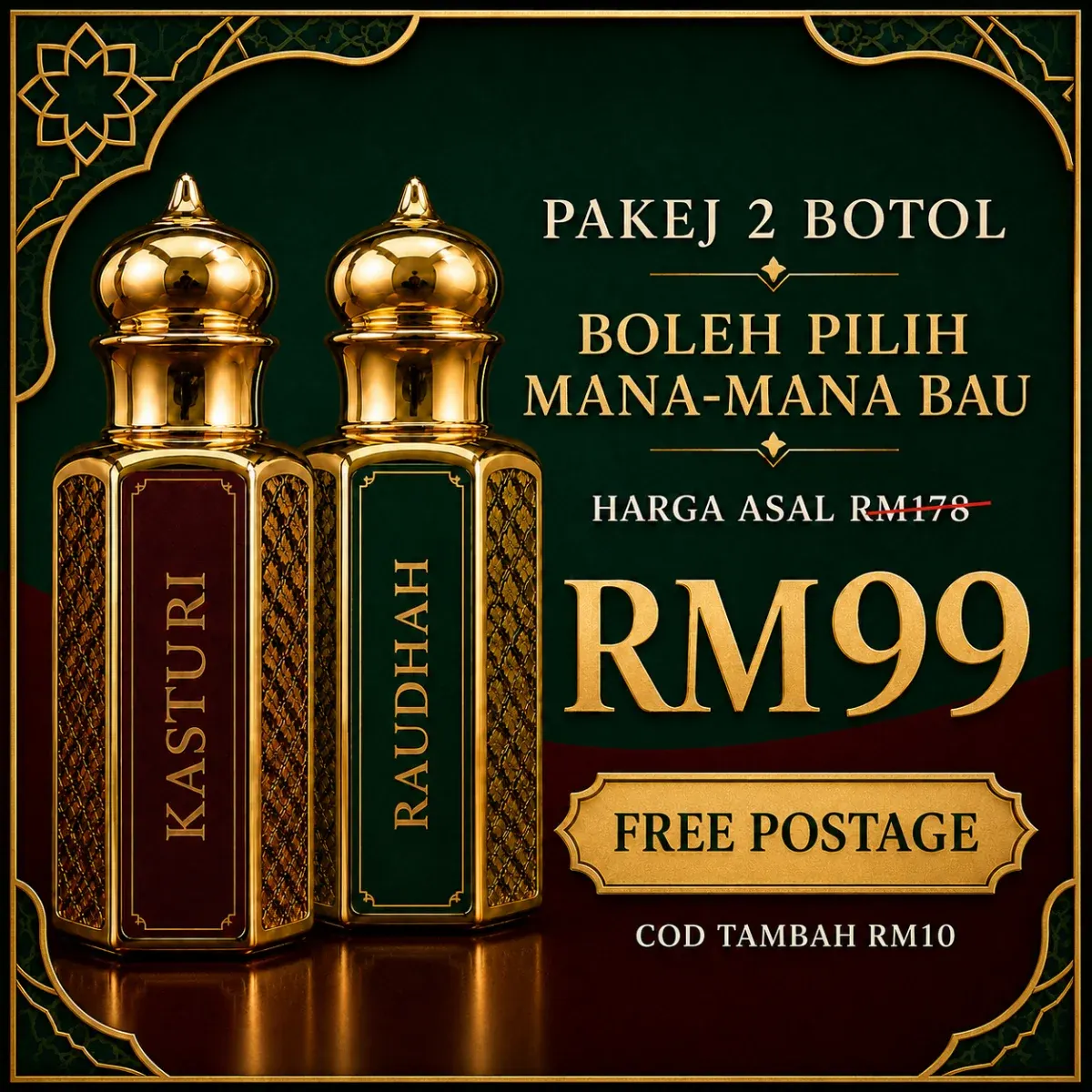 Poster pakej 2 botol UAI Therapy